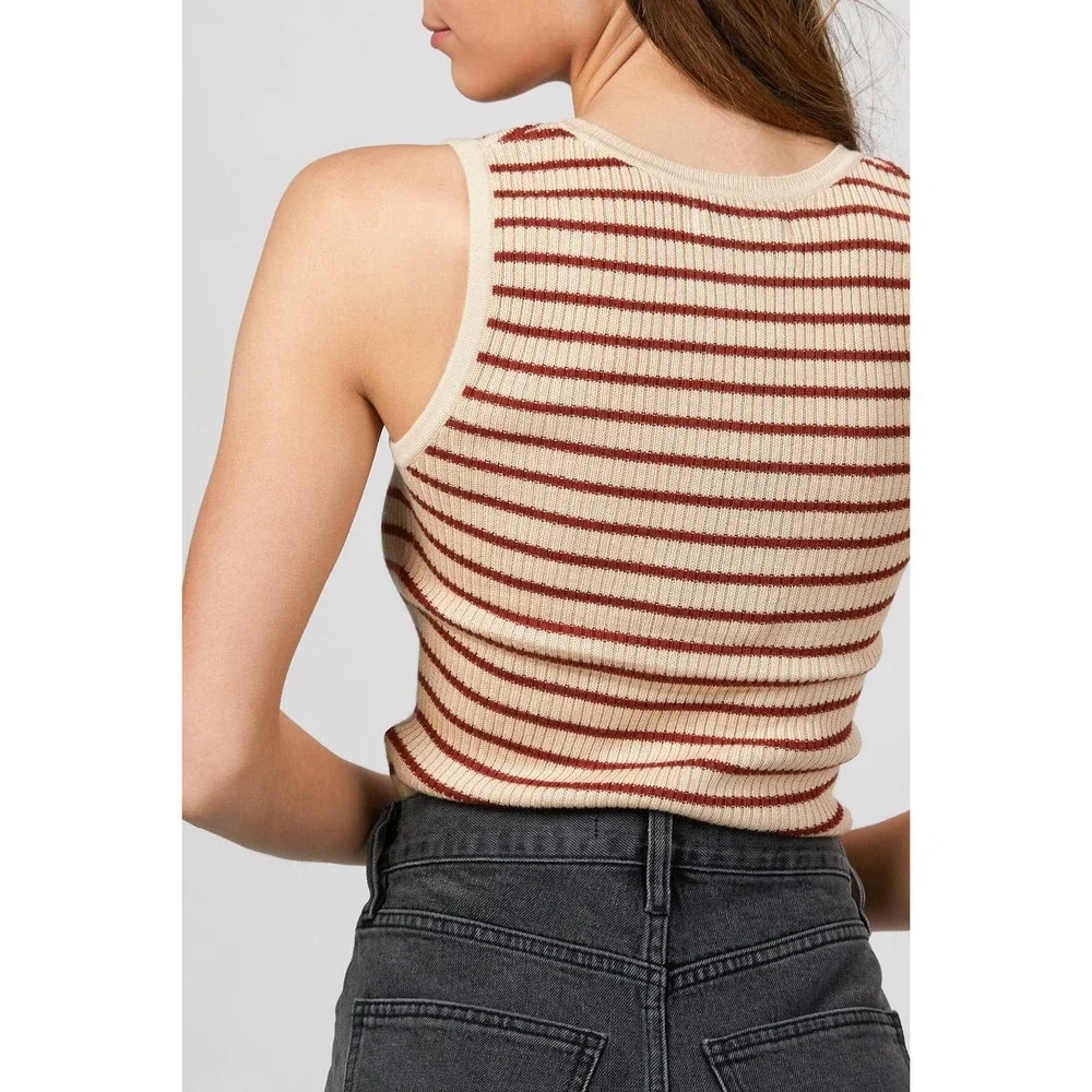 STRIPED RIBBED TANK - Picture 5 of 5